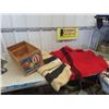 Image 1 : 2 Vintage Wool Blankets & Fruit Crate