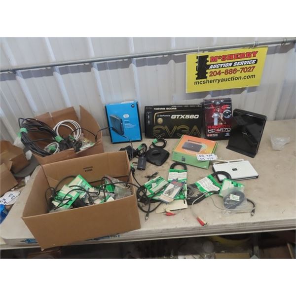 Computer + Audio Accessories, Connector Wire, Cable , Phone Bag plus more