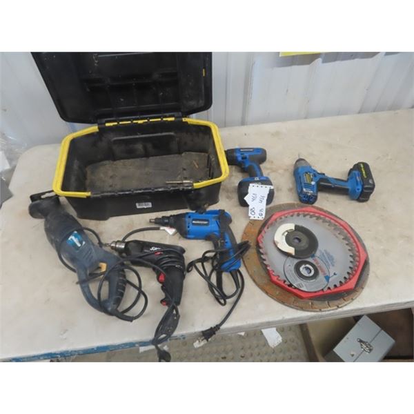 Reciprocating Saw - Works but Sometimes not Right at Base, Drill , Drywall Gun, Circular Saw Blades,