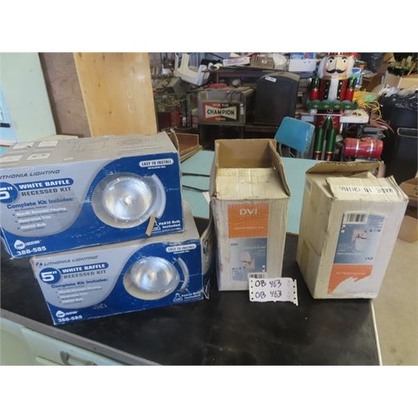 4 New Light Fixtures- 2 Different Styles