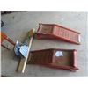 Image 1 : Set of Car Ramps & OH Door Chain Pulley Opener