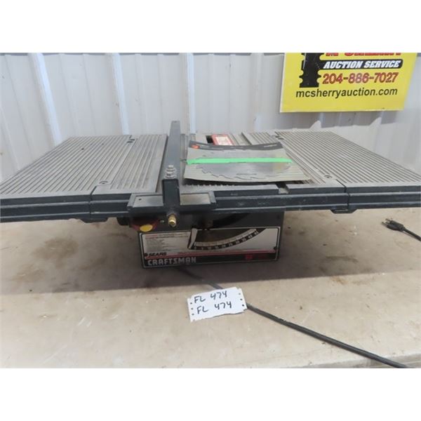 Craftsman 8" Table Saw McSherry Auction Service Ltd.