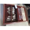 Image 2 : Chest with Flatware, Fondue Set, Chop Stick Oriental Serving Arrangement