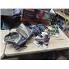Image 1 : Iteck Goalie Blocker & Mitt, Hockey Gloves & 2 Pairs of Skates sz 2 + 4