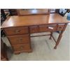 Image 2 : (gs) Maple Desk Vilas 31" X 42" X 18" & Mirror 25" x 37"