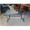 Image 1 : Wrought Iron + Glass Coffee Table 21" x 40" x 24"