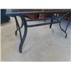 Image 3 : Wrought Iron + Glass Coffee Table 21" x 40" x 24"