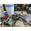 Image 2 : Clean Ice Cream Pails, Gas Can, Camping Propane Umbrelle plus more