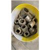 Image 2 : 2 PAILS OF HEAVY DUTY SOCKETS, SHUTOFF VALVES AND HARDWARE