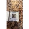 Image 2 : 3 CANADIAN SILVER WW2 COINS - LOW MINTAGE 1937 25 CENT, 1938 10 CENT, 1939 25 CENT