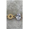 Image 8 : STERLING 925 RING AND ARTISAN BRASS CHAIN WITH BRASS BRACELET WITH CUBIC ZIRCONIA