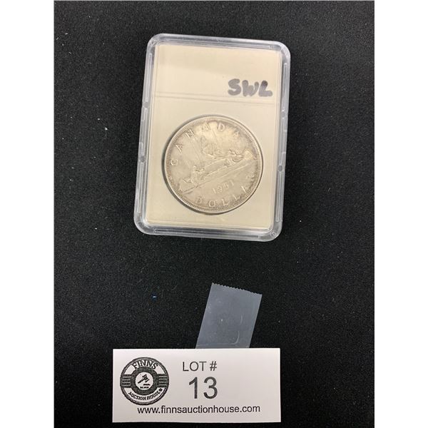 1957 Canadian Silver Dollar SWL in Hard Case