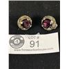Image 2 : Vintage Celtic Amethyst Crystal Earrings
