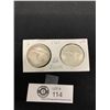 Image 1 : Lot of 2 1967 Canadian Silver Dollars in Cardboard Holders