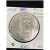 Image 2 : 1958Canadian Silver Dollar In Cardboard Holder