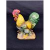 Image 8 : Vintage Sandicast White Hard Seal Statue Signed Sandra Brue 8" Vintage Owl& Rooster + Angel on Bench