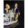 Image 2 : Vintage Porcelain Table Lamp Couple Playing Music - Top of Cello Broken