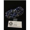 Image 1 : Black Bead and Natural Sodalite Stones Stretch Bracelet