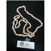 Image 1 : Natural Rose Quartz Stone Necklace  - 36" Length