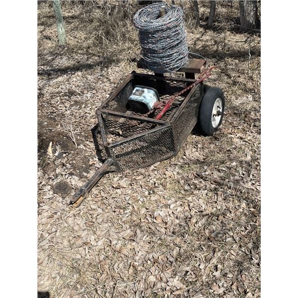 ATV wire unrolling trailer