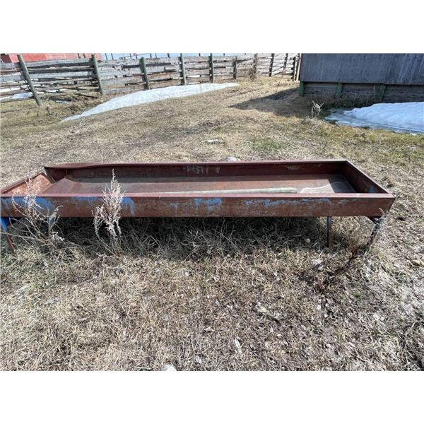 Blue cattle trough - Needs repair