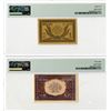 Image 2 : Gouvernement General de l'Indochine. ND (1942). Pair of Issued Banknotes