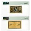 Image 2 : Russia, Treasury Small Change Note and Government Bank Pair, ca.1915 to 1918, Lot of 2 notes.