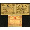 Image 1 : Velyamin Consumer Society, ND (ca.1918-20) Emergency Scrip Note Trio.