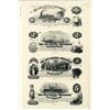 Image 1 : City Council of Brunswick, Georgia. ca.1850-60's Uncut Proprietary Progress Proof Sheet.