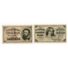 Image 1 : Eastman College Bank, ca. 1860-70s Fractional College Currency Scrip Note Pair