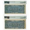 Image 2 : Confederate States of America, 1864, Sequential Pair of Issued Banknotes