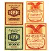 Image 1 : American Banknote Co., Specimen Whiskey Label Quartet, ca.1900-1930.