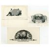 Image 1 : ABN Proof Vignette Trio. 1920-1950s. Intaglio Printed Proofs Black