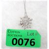 Image 1 : New Sterling Silver Diamond Snowflake Necklace