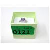 Image 2 : Amethyst & Diamond Ring Set in Sterling Silver