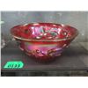 Image 1 : Fenton Red Carnival Glass Atlantis Fish Bowl