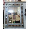 Image 1 : Metal & Ceramic Framed Wall Mirror - 27" x 35"