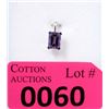 Image 1 : 10 KT White Gold Amethyst Pendant