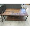 Image 1 : Wood Coffee Table with Metal Frame