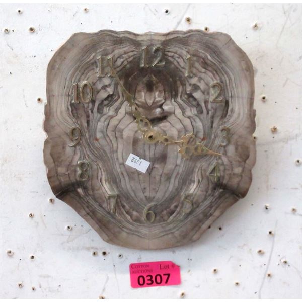 Stone Slab Wall Clock - 9  x 10 