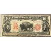 Image 1 : RARE 1901 $10 United States Note Lewis & Clark Bison VF