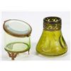 Image 4 : Group of Green Glass, incl. Art Nouveau Jar (5)