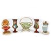 Image 1 : Group of 5 Gilt, Glass, Porcelain, and Enameled Decorative Objects