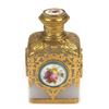 Image 1 : Gilt-Filigree Ormolu and Porcelain Decorated Scent Bottle