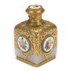 Image 2 : Gilt-Filigree Ormolu and Porcelain Decorated Scent Bottle