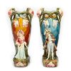 Image 1 : Pair of Art Nouveau Style Figural Vases