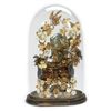 Image 1 : Victorian Gilt Vine Arrangement Under Glass Dome