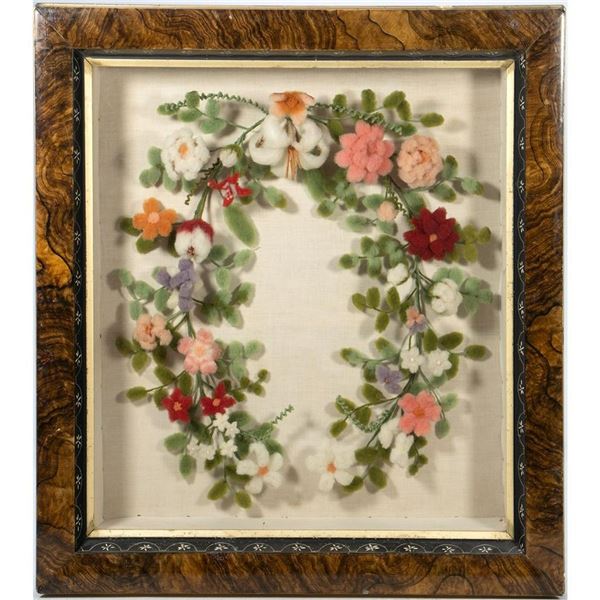 Victorian Wool Work Wreath