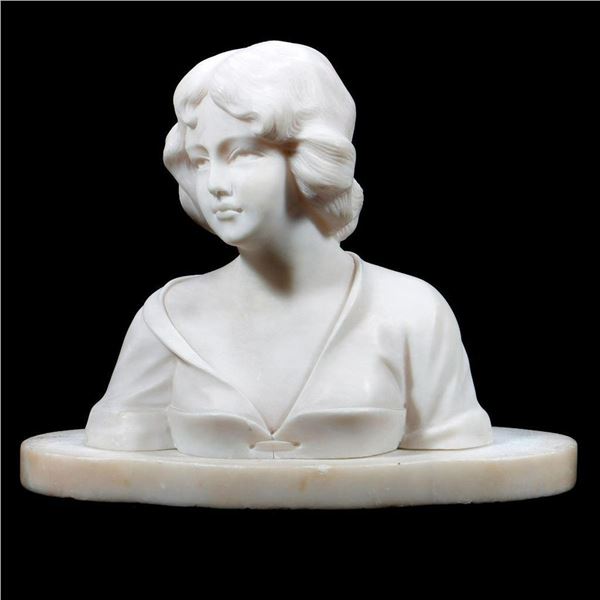 Marble Portrait Bust of a Woman