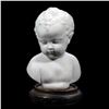 Image 1 : Porcelain Bust of a Baby, on Wood Stand